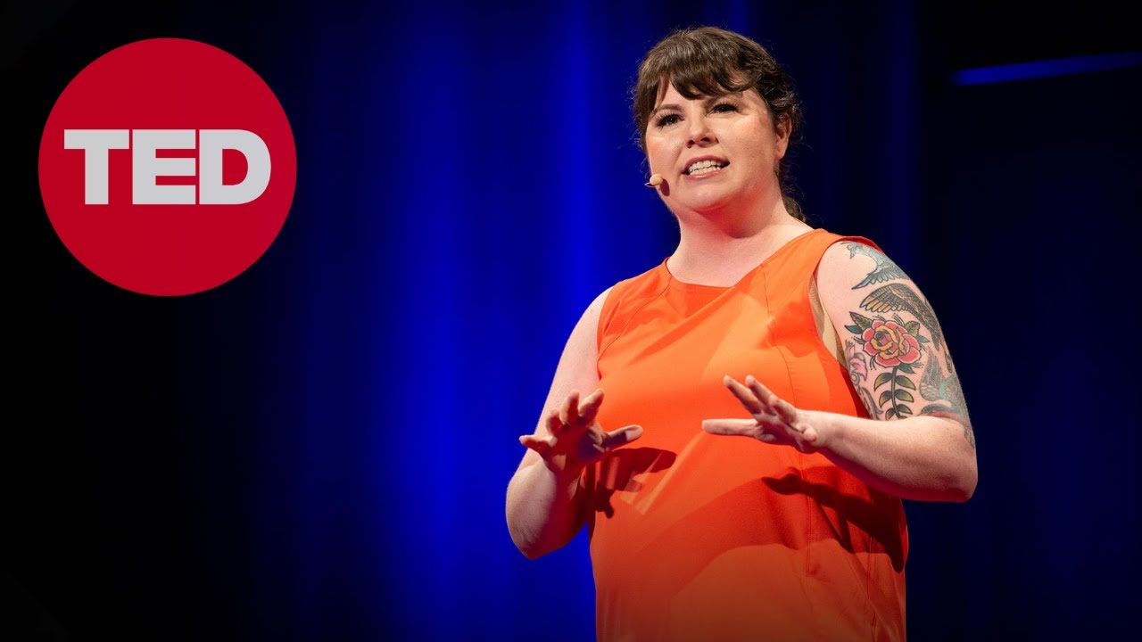 A TED talk video thumbnail of KC Davis.