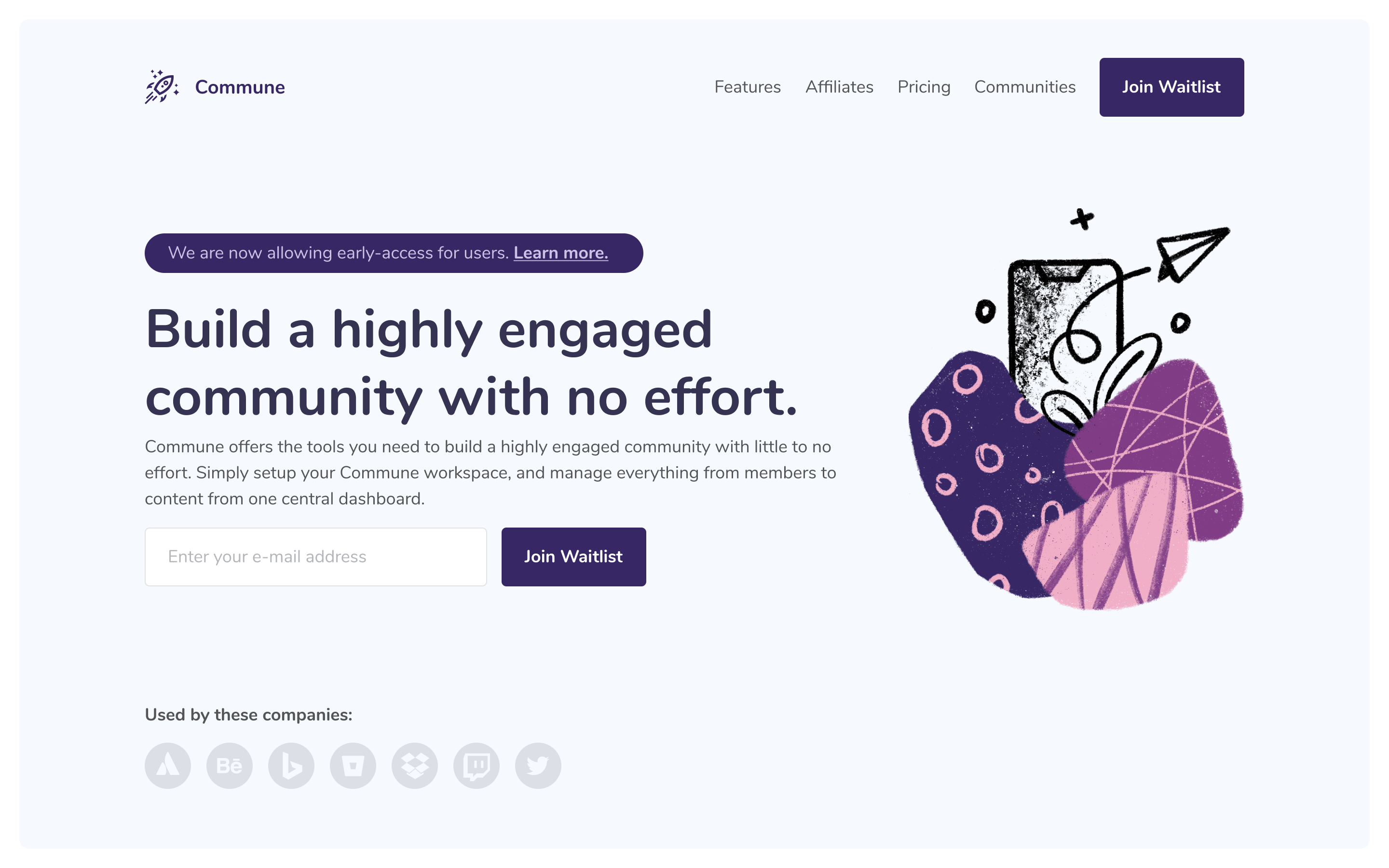 Landing page design by Codewell