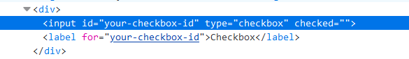 Screenshot of a checkbox element in Firefox devtools inspector.